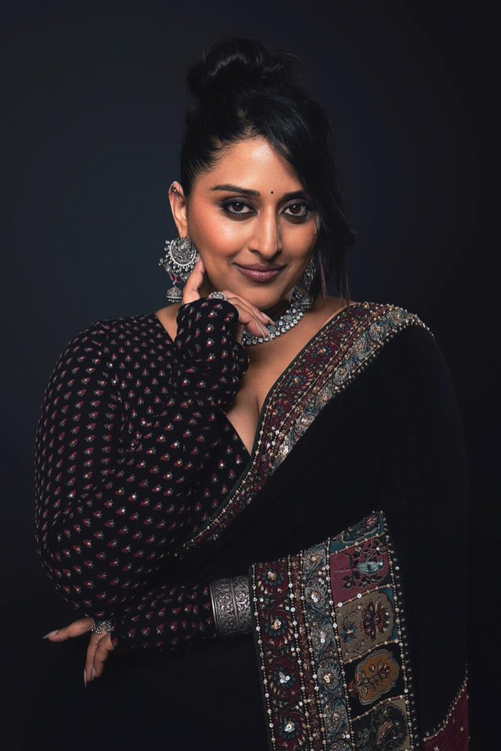 Anjana Saree - Black, , image 5